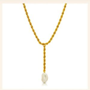 Bryn Pearl Lariat Necklace